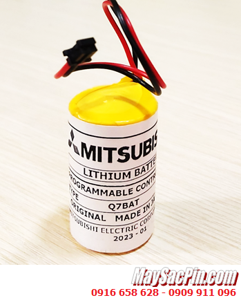 Mitsubishi Q7BAT CR23500SE; Pin nuôi nguồn PLC Q7BAT CR23500SE lithium 3v 5000mAh chính hãng